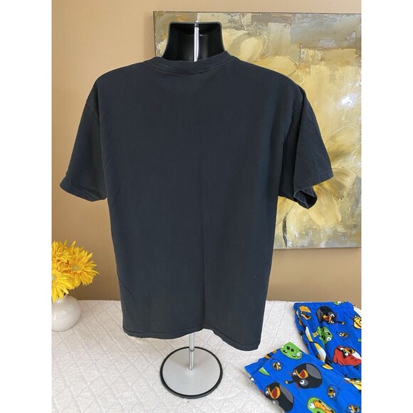 Angry Birds 2009 Black Graphic Print Shirt An Blue Pajama Pants Set Size L - Picture 6 of 16